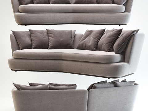  B&amp;B Italia_阿波罗沙发3d模型 