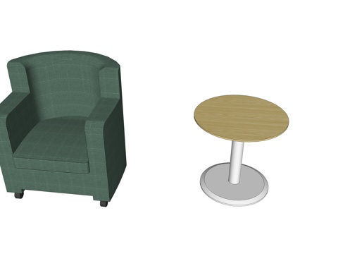 沙发 办公沙发 办公家具 茶几su模型