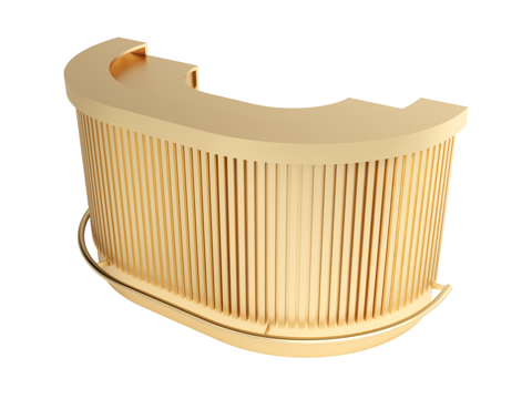 现代前台 接待台su模型