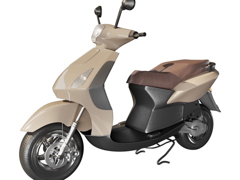 电动踏板摩托车3d模型 