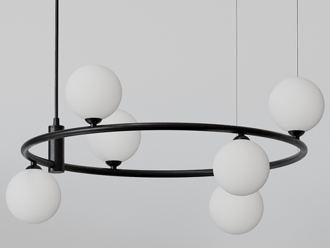  Maytoni Modern - 悬挂式环形灯 - 黑白款3d模型 