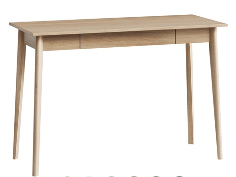  现代 Torvall 实木书桌 电脑桌3d模型 