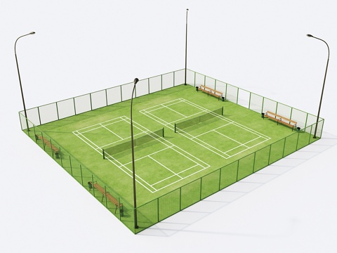  网球场3d模型 