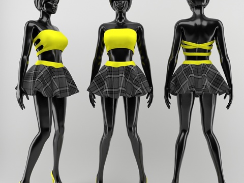  女性人体模型023d模型 