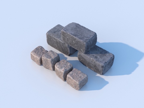  石头 石块 岩石3d模型 