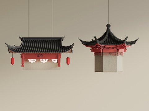 新中式雕塑su模型