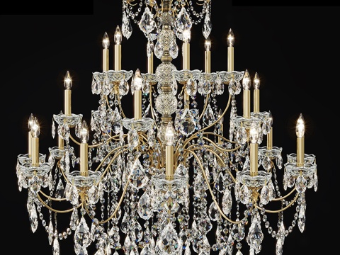  施华洛世奇Schonbek 1718-23吊灯3d模型 