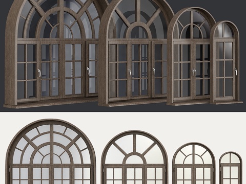  入口窗户编号0123d模型 