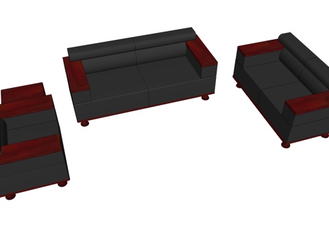 沙发 办公沙发 办公家具su模型