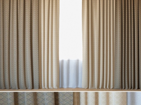  窗帘100 薄纱窗帘 Fabricut Vi3d模型 