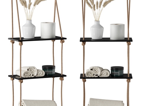  现代北欧悬挂搁板3d模型 