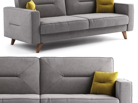 Bari三人座沙发3d模型