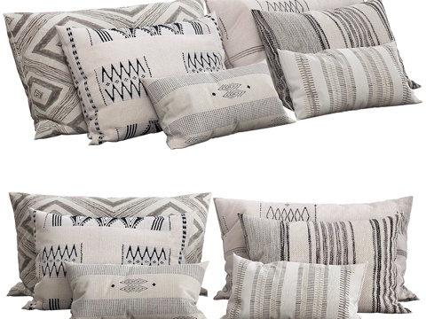  装饰抱枕3d模型 