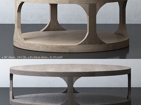  MARTENS 圆形咖啡桌3d模型 