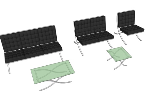 沙发 办公沙发 办公家具su模型