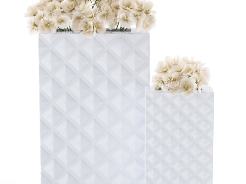  凯莉·霍彭 Tetra 花瓶 高矮套装3d模型 