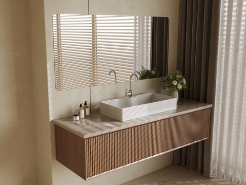 中古风洗手台su模型