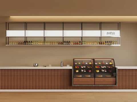 中古风水吧台su模型