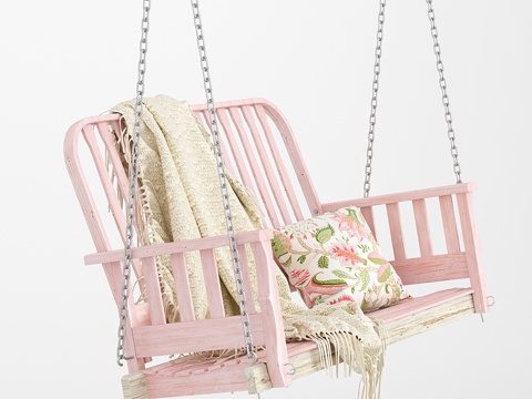  花园秋千3d模型 