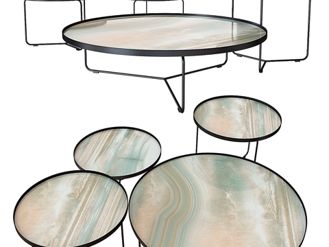  卡特兰意大利比利陶瓷套装3d模型 