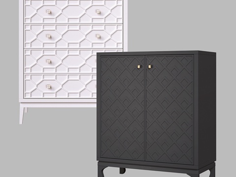  丹通家居 奥斯汀储物柜3d模型 