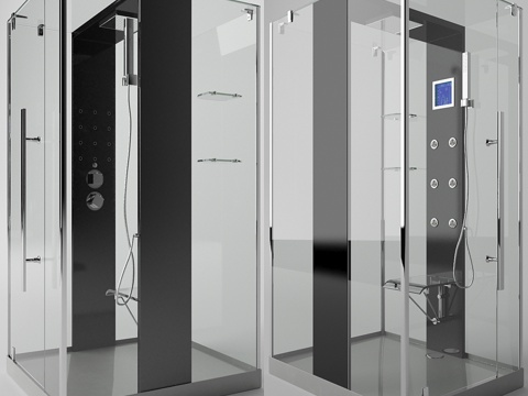  Wasserfalle W-626 120x90淋浴房3d模型 