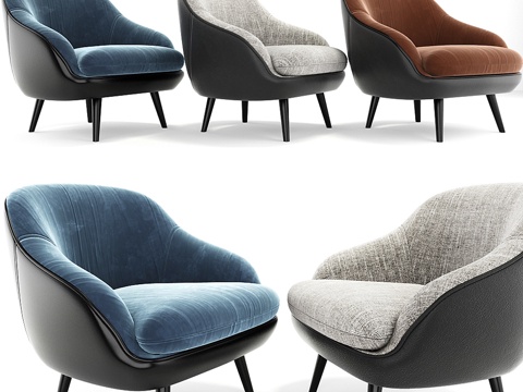  普锐斯扶手椅3d模型 