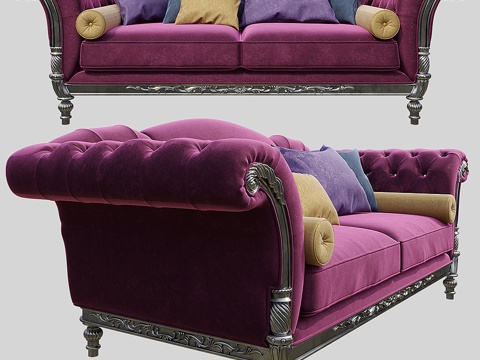  高软扶手沙发3d模型 