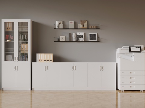 现代办公柜su模型