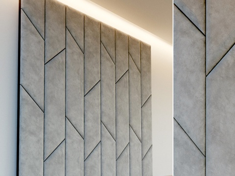  装饰墙。软质面板。563d模型 