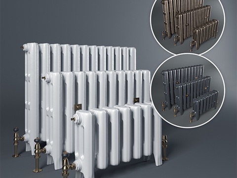  Castrads铸铁暖气片3d模型 