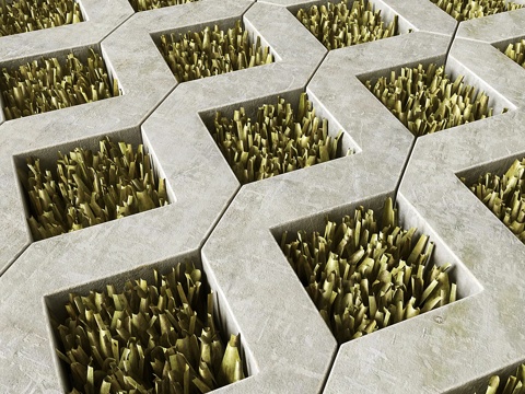  生态停车场3d模型 