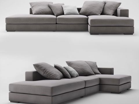  现代组合沙发 沙发 组合沙发3d模型 