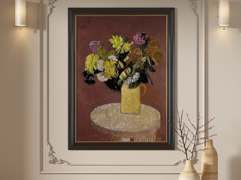 法式，复古，中古，轻奢，油画，装饰画3d模型