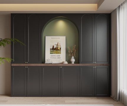 法式复古风书柜su模型