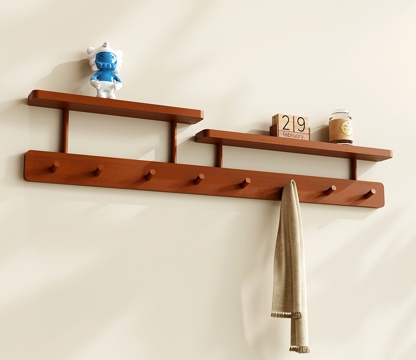  中古挂衣钩 壁挂衣帽架 现代挂衣架 收纳置物架 实木挂钩su模型su模型 