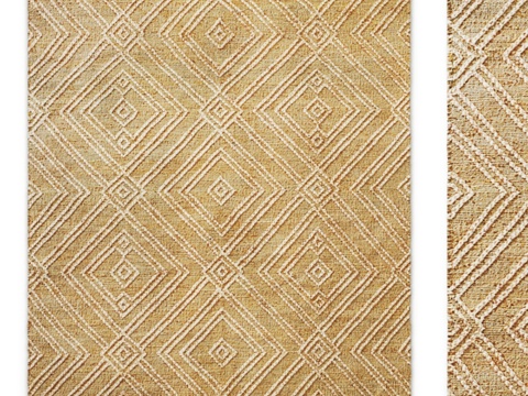  卡瓦手工编织黄麻平织地毯 RH3d模型 