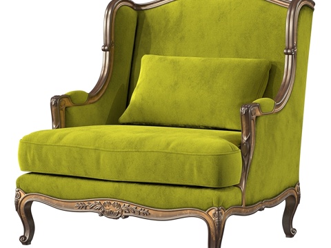  路易十六经典扶手椅3d模型 