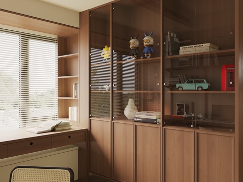  现代装饰柜su模型 