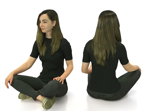  3D扫描女性93d模型 