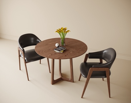 现代休闲桌椅 洽谈桌椅 咖啡桌椅su模型