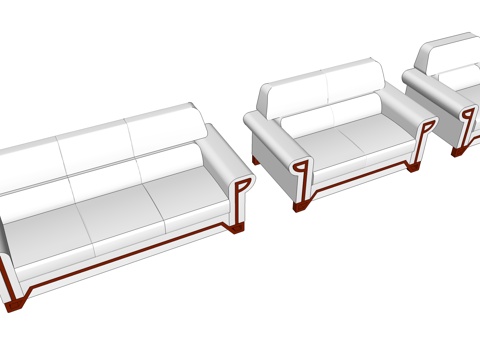 沙发 办公沙发 办公家具su模型