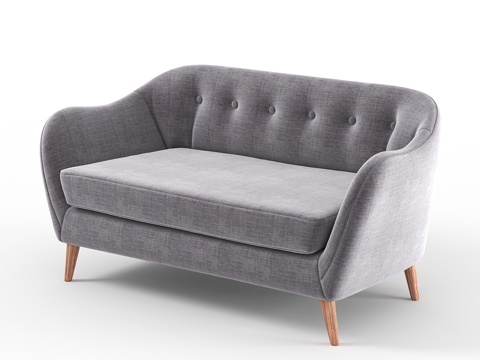  BUT品牌灰色双人直线沙发DAVEN3d模型 