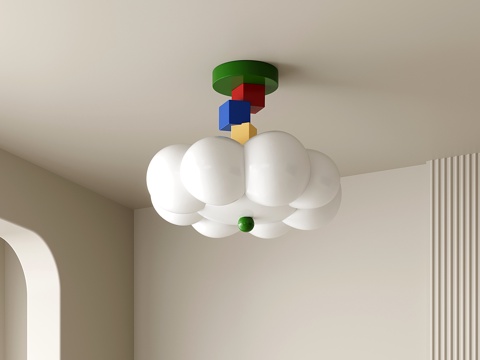  包豪斯吸顶灯 泡泡吸顶灯 多巴胺吸顶灯 孟菲斯吸顶灯 儿童吸3d模型 