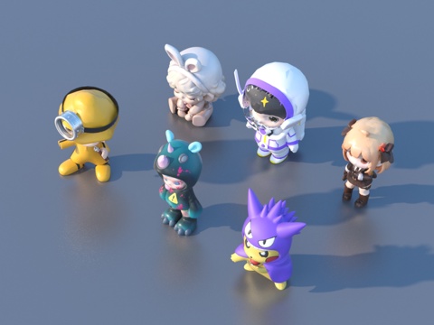  卡通 玩具 摆件3d模型 