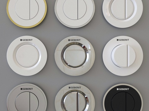  GEBERIT 冲水按钮3d模型 