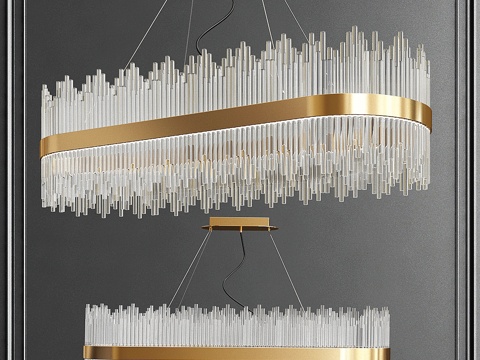 水晶吊灯3d模型 