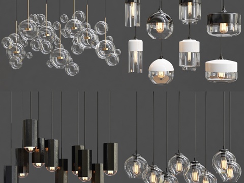  吊灯系列3d模型 