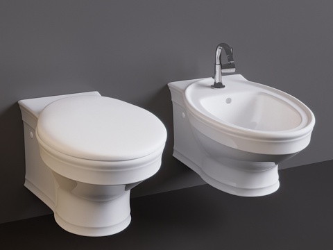  Villeroy &amp; Boch (Amadea) 悬挂式马桶3d模型 