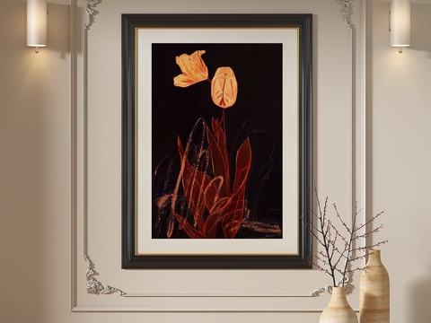 法式，复古，中古，轻奢，油画，装饰画3d模型